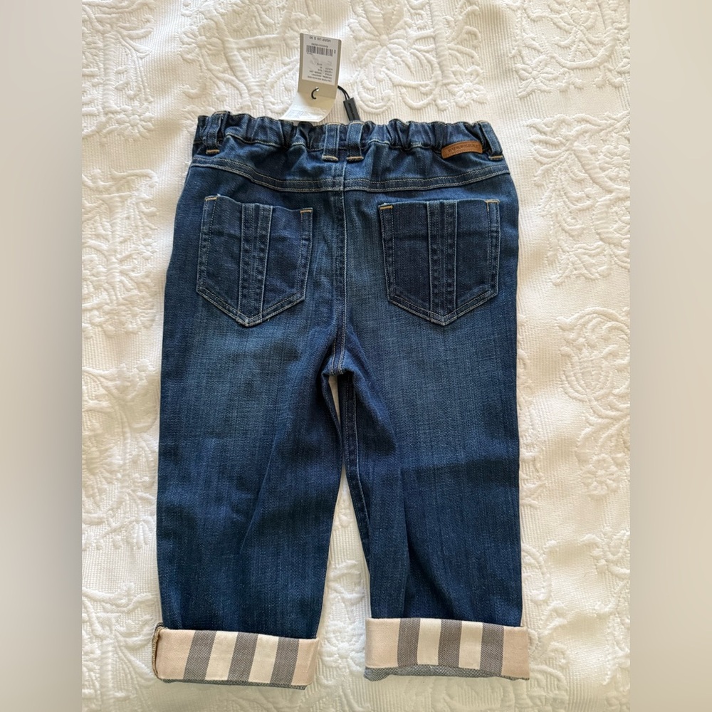 Burberry Baby/Kids Jeans with Classic novacheck plaid details USA Size 3Y NWT - Picture 9 of 11